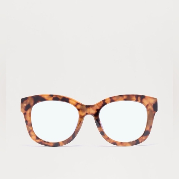 Fashion Nova Accessories - Tortoise Shell Square Blue Light Sunglasses